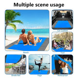 Sand-Free Beach Mat – Waterproof, 200×210 cm & Carry Bag with Stakes