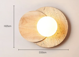Wabi-Sabi Stone Wall Lamp | Modern Natural Texture Design