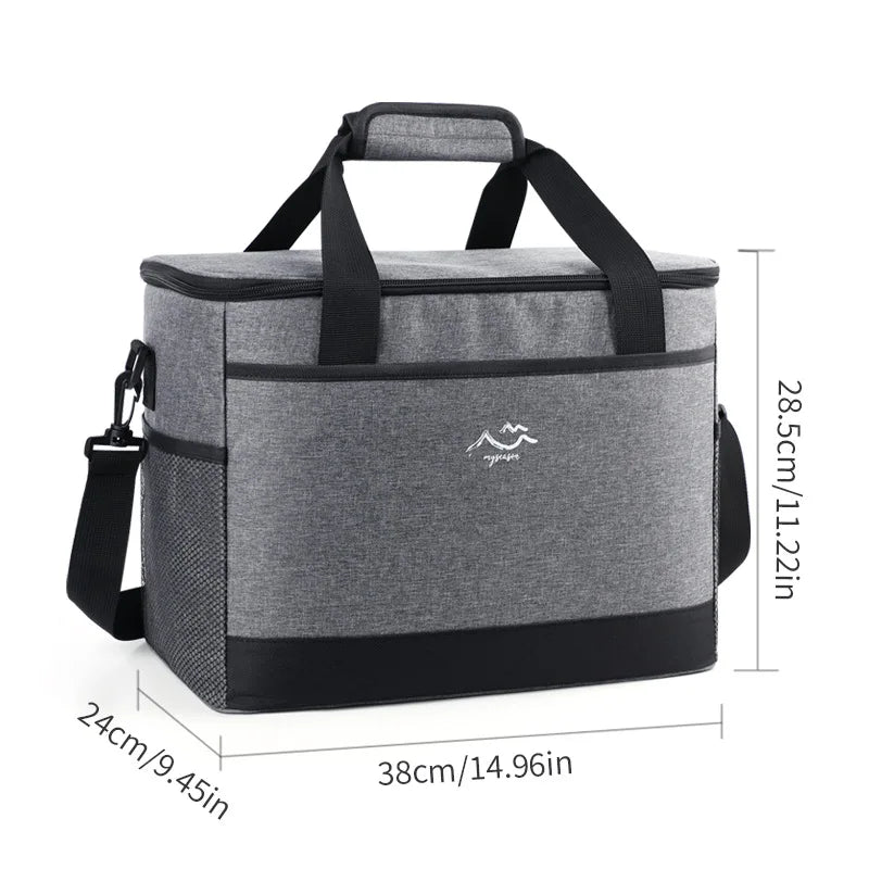 Insulated Cooler Bag – Oxford Fabric, Shoulder Strap & Mesh Pocket