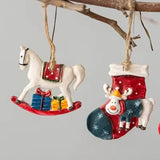 Classic Christmas Stockings with Reindeer Design – Hanging Fireplace Stocking