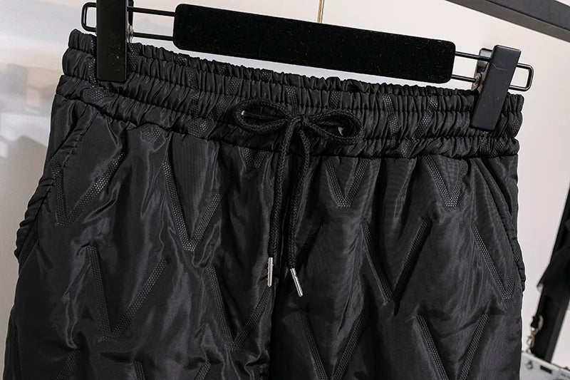 Plus Size Down-Cotton Winter Pants for Ultimate Warmth - Ideal for Cold Weather Comfort