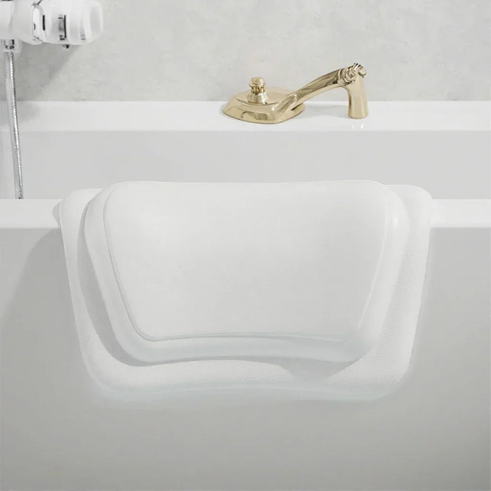 Non-Slip Bath Pillow – Suction Cup Grip, Waterproof PU & 31×18×9cm Ergonomic Fit