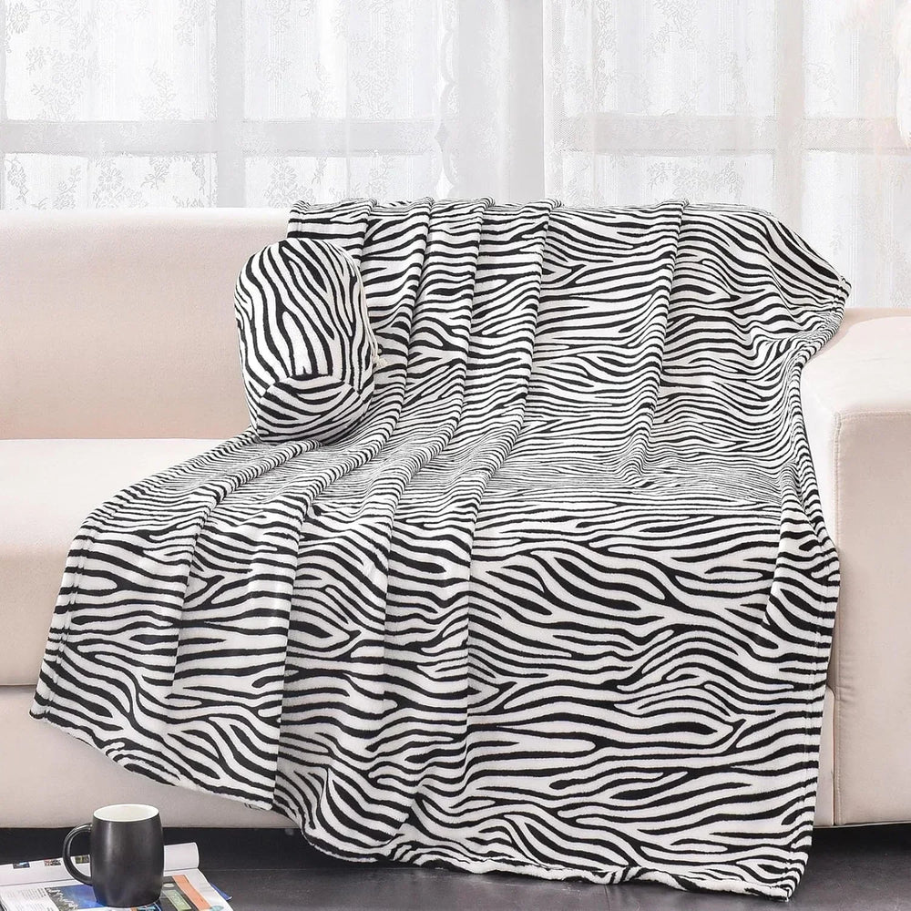 Fleece Throw Blanket – Leopard Print, Soft Flannel & Machine Washable, 4 Sizes