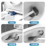 Silicone Toilet Brush – Wall-Mounted Holder, Detail Brush & Quick-Dry