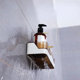 Bathroom Wall Shelf – No-Drill Adhesive Mount, ABS 30×40cm & 10kg Load Capacity