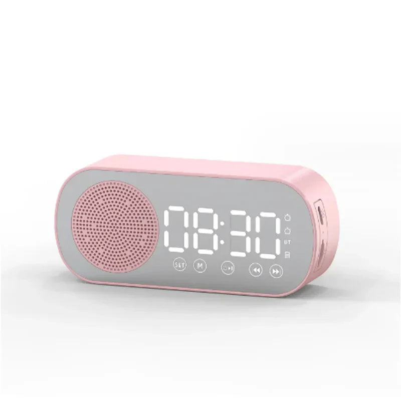 Bluetooth Alarm Clock – LED Display, FM Radio & Built-In Subwoofer Speaker