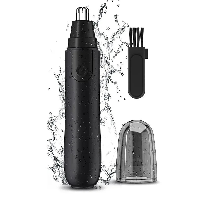 Electric Nose Hair Trimmer – Waterproof, LED Light & Ear/Eyebrow Attachments