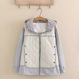 Plus Size Diamond-Quilted Hooded Jacket - Stylish Fall Edition for Women