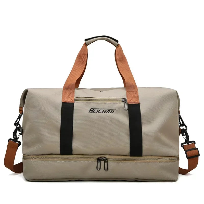 Gym Duffel Bag – Shoe Compartment, Wet-Dry Separation, Water-Repellent 46×28×25cm
