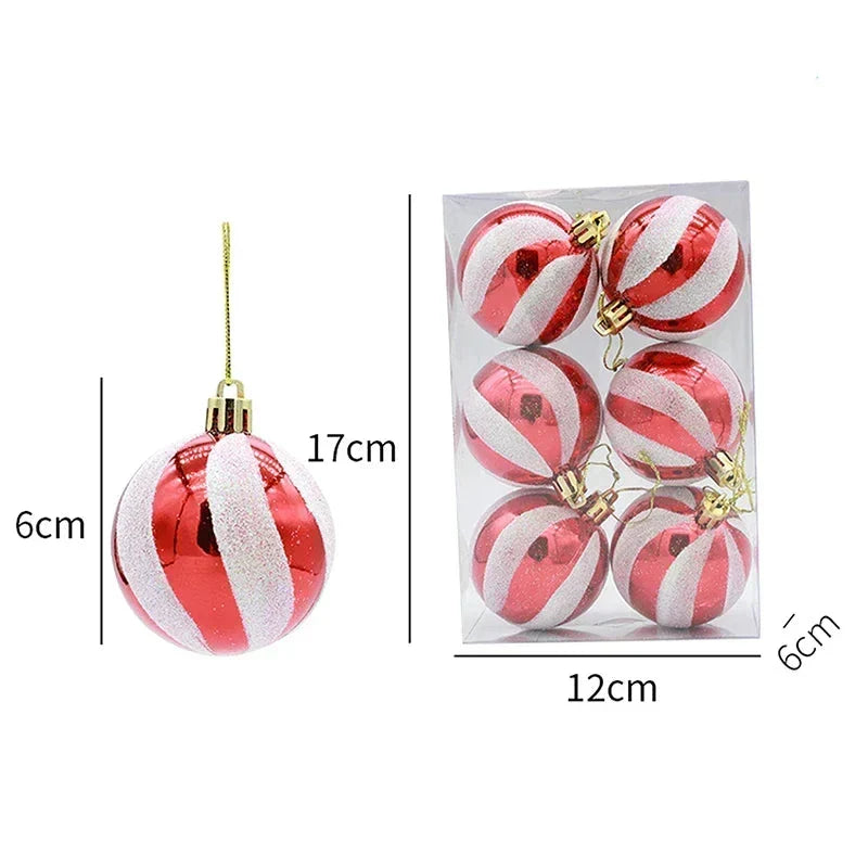 Elegant Snowflake Christmas Bauble Set – Red, White and Gold Ornaments