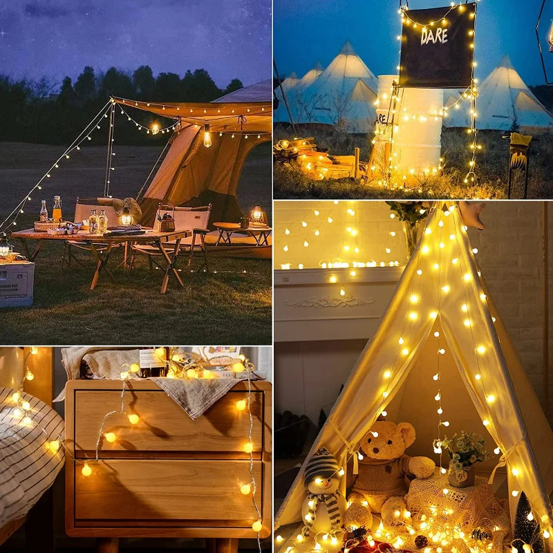 Solar String Lights – Outdoor Weatherproof, Warm White & Multicolor, 5–22m