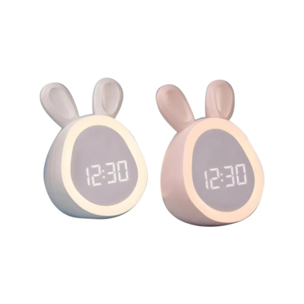 Kids' Bunny-Shaped Alarm Clock with LED Night Light – BunniGlow