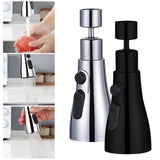 360° Swivel Faucet Aerator – 3 Spray Modes, Water-Saving & Tool-Free Install