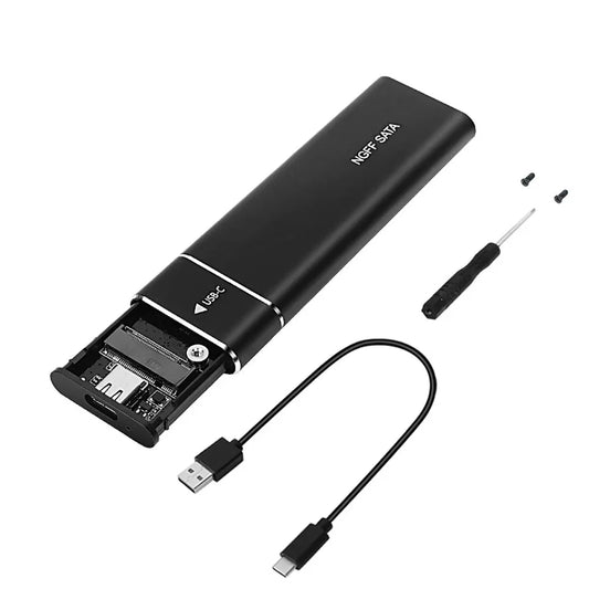 External Hard Drive Portable SSD – M.2, USB 3.1 & Enclosure Case
