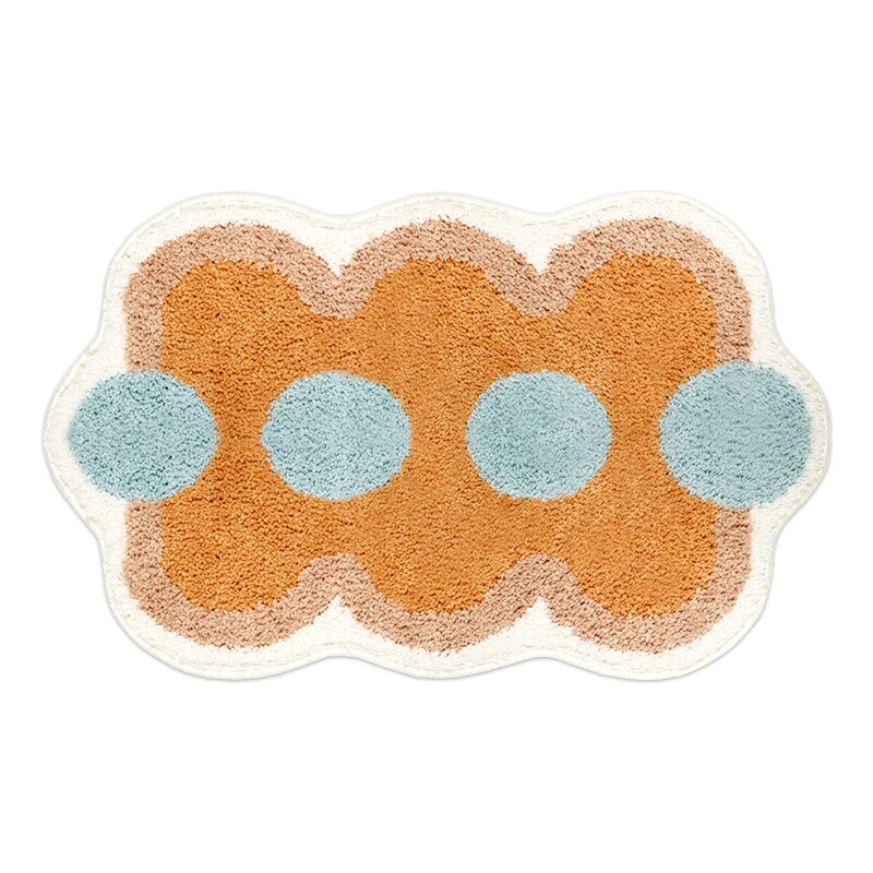 Non-Slip Bath Rug – Geometric Pattern, Absorbent Polyester & TPR Anti-Slip Backing