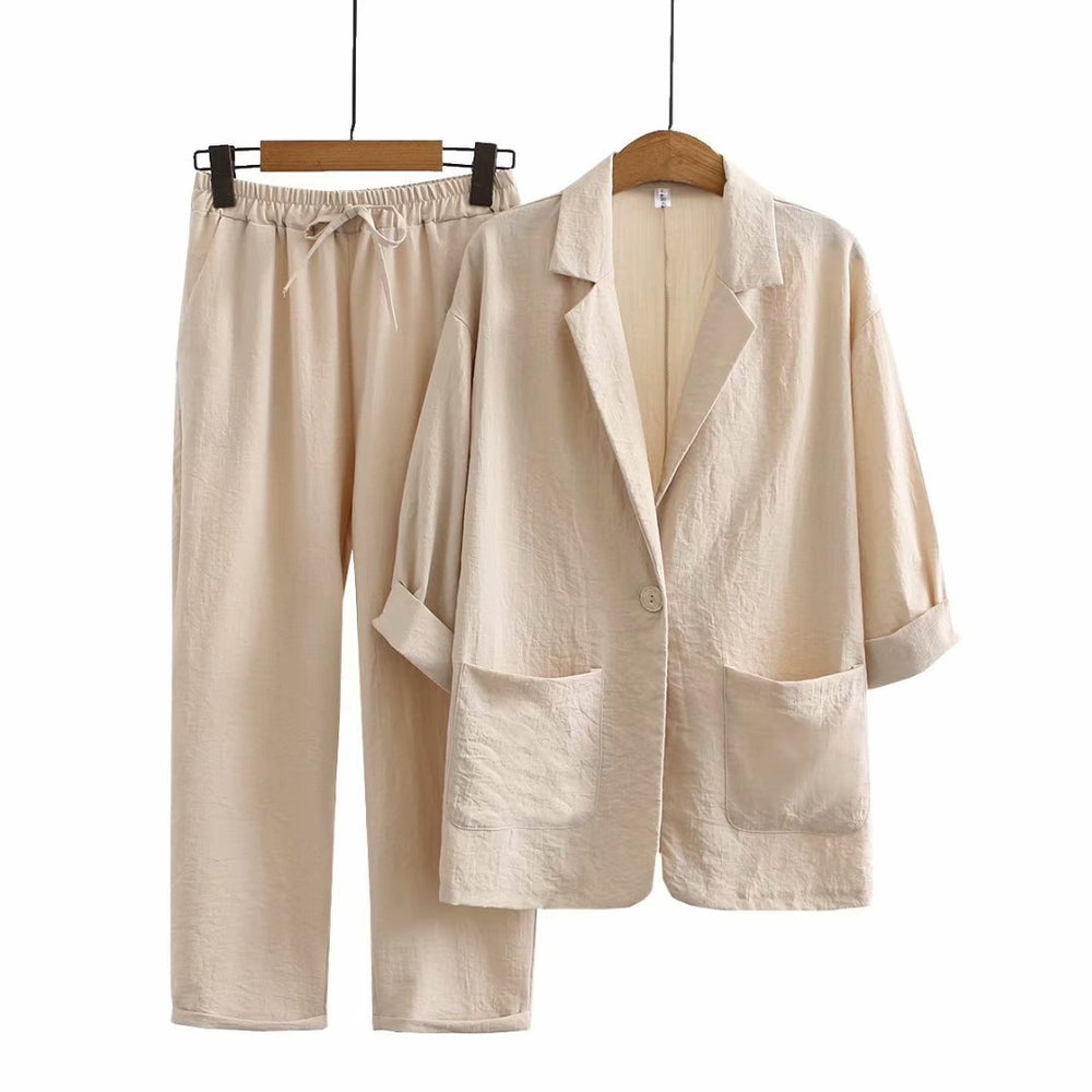 Liv Linen Combo Set - Beige