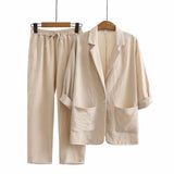 Liv Linen Combo Set - Beige