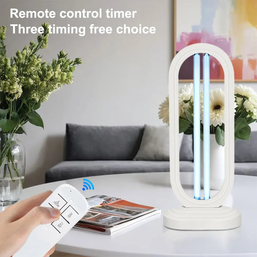 38W UV-C Disinfection Lamp – Ozone, Remote Control, Timer & 40m² Coverage