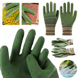 Thorn-Resistant Garden Gloves – Unisex, Waterproof Latex & Breathable Green