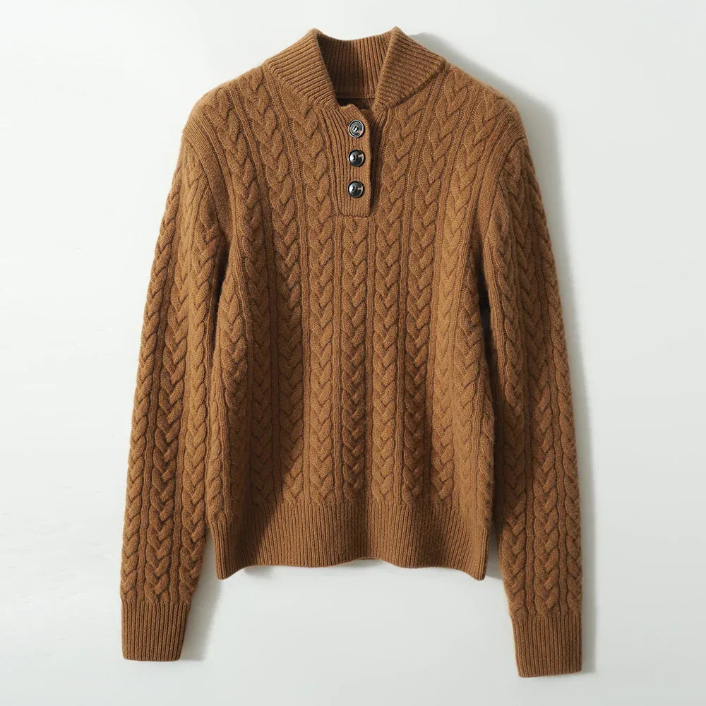 Enhanced Product Title: "Arden Pullover mit Knopfleiste für Damen – Stilvoller, Bequemer Strickpullover in Verschiedenen Farben" 

This title includes relevant keywords and phrases that can help improve visibility and attract potential buyers.