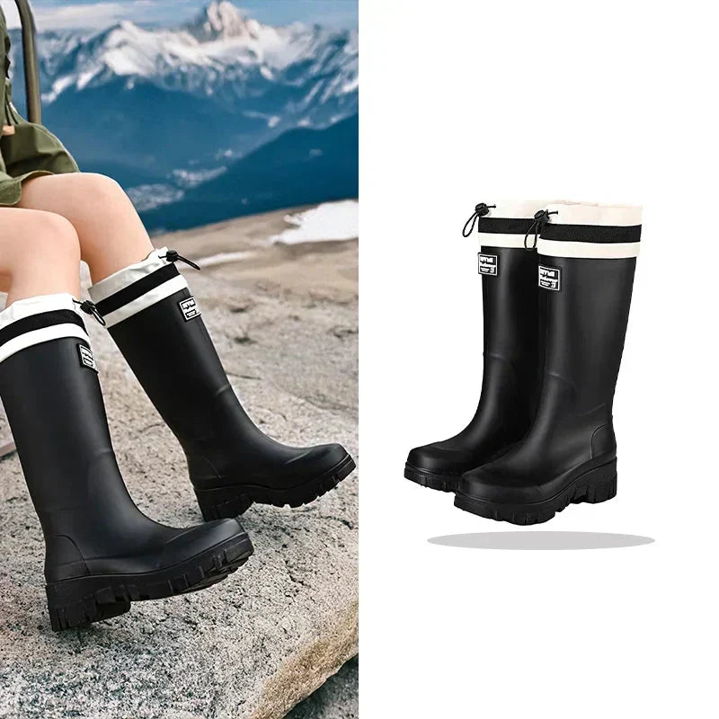 Arlena – Women's Retro Waterproof Rain Boots with Non-Slip Sole
