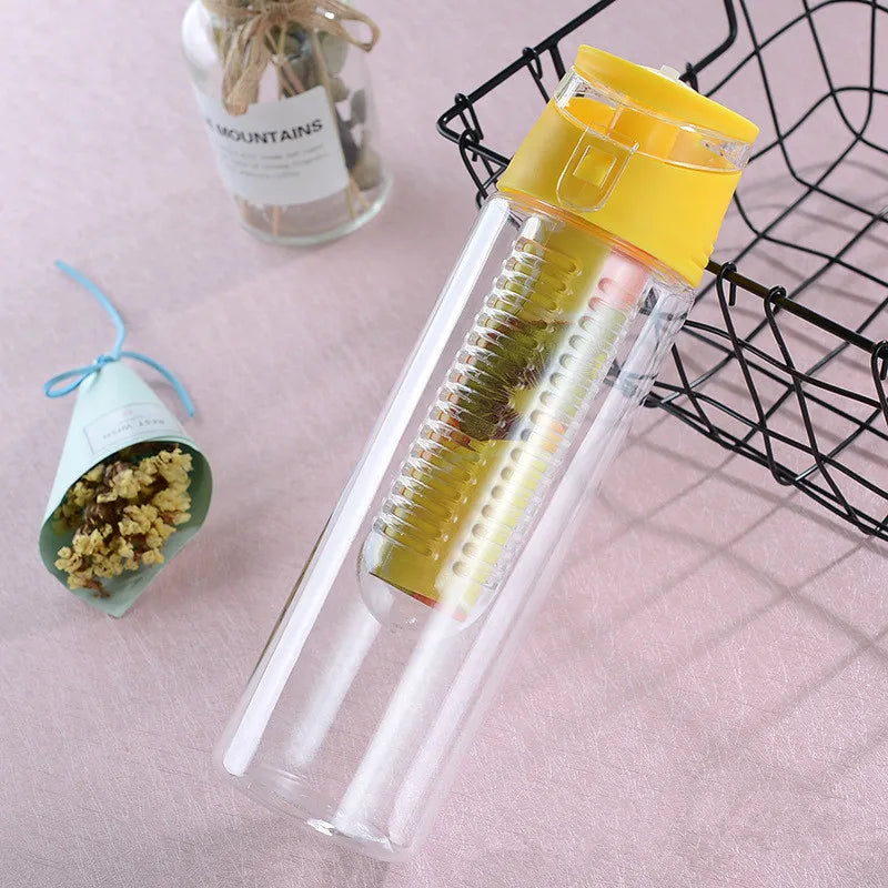 Fruit Infuser Water Bottle – 700ml, BPA-Free & Flip Lid