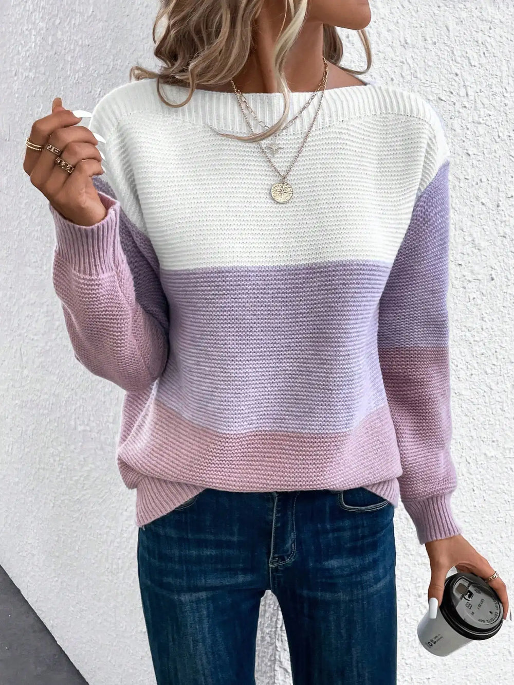 Jade™ Ombre Knit Sweater - Stylish Gradient Pullover for Women