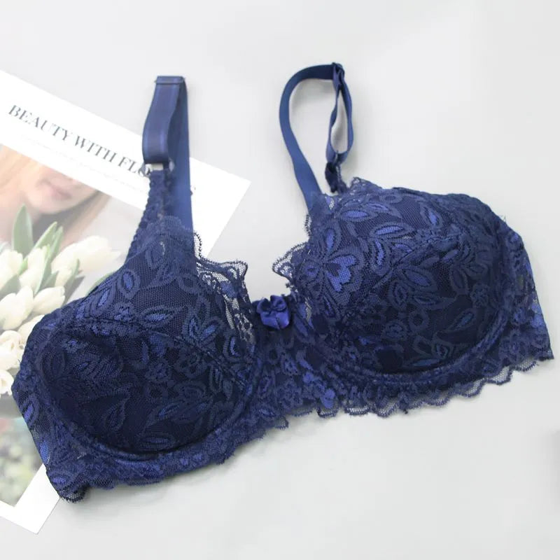 Plus-Size Lace Bra - Sexy & Elegant Design for Comfort and Style
