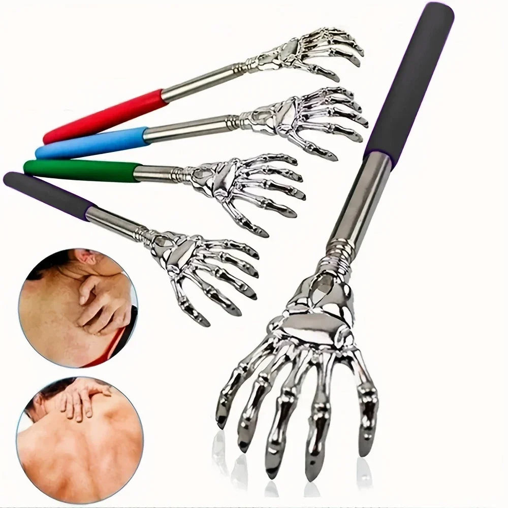 Extendable Skeleton Hand Halloween Back Scratcher - Stainless Steel