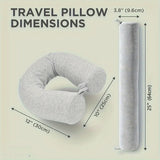 Bendable Memory Foam Travel Pillow – Neck & Chin Support, Washable Cover