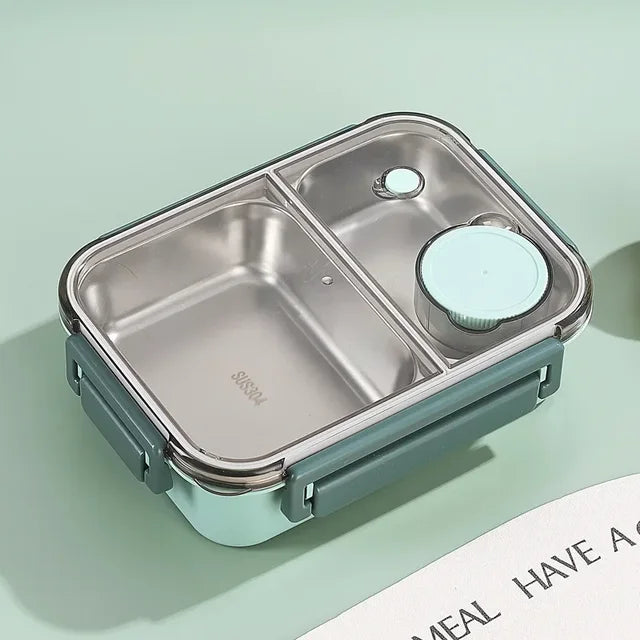 Insulated Stainless Steel Lunch Box – Leak-Proof, Bento Compartments & 304 Steel