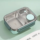 Lunchbox Edelstahl 3-geteilt mit Heizfunktion