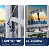Telescopic Window Cleaner – Extendable 60–160cm, Swivel Head & Microfiber Pad