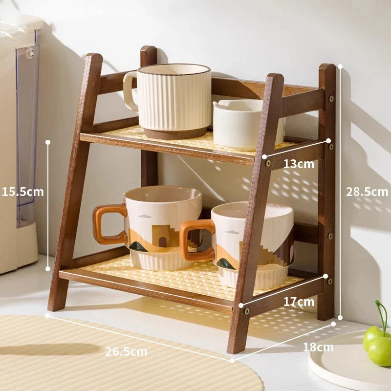 Optimized Product Title: **2-stöckiges Bambus-Küchenregal – Vielseitiger Organizer für Küche, Schreibtisch & Wohnraum – Platzsparend & Stilvoll**