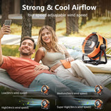 Camping Fan with 20,000mAh Battery, LED Light & Remote Control - WindMate
