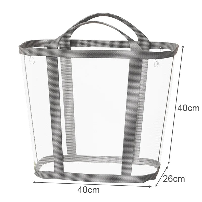 Foldable Mesh Laundry Hamper – Breathable, Carry Handles & Collapsible