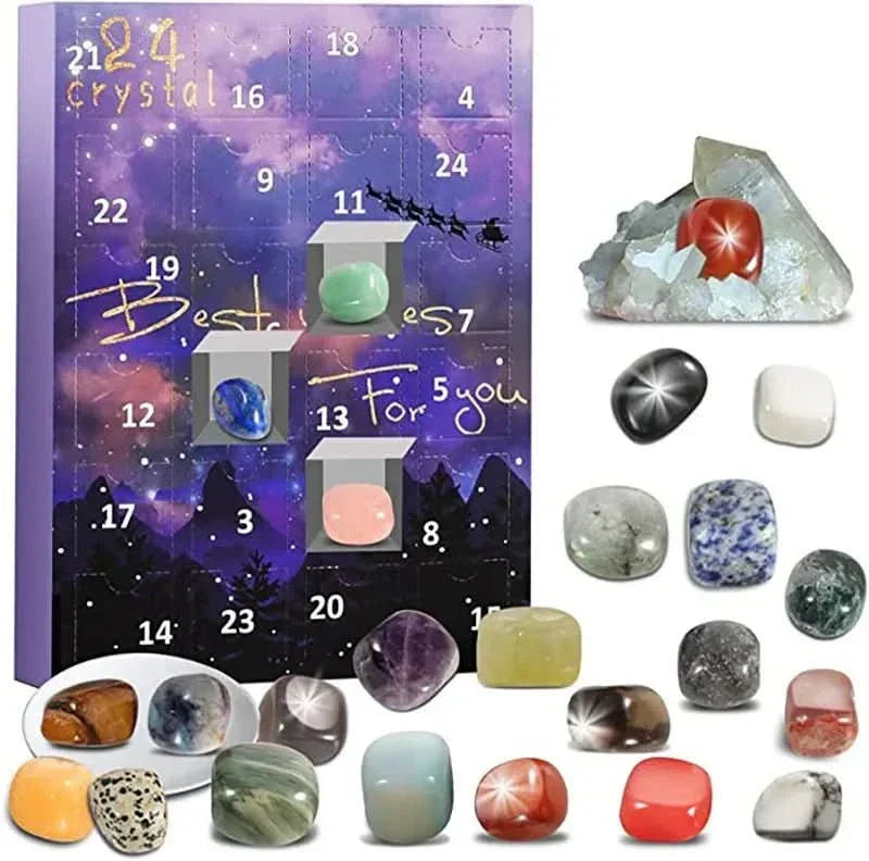 Gemstone Advent Calendar for Kids – 24 Natural Crystals