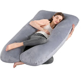 Pregnancy Pillow – G-Shape Full Body Support, Removable Velour Cover & Zipper