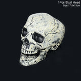 Bone-Tone Skull and Skeletal Arm Decoration Set