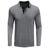Matteo Men's Long-Sleeve Polo - Breathable & Versatile
