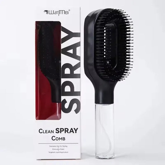 2-in-1 Spray Hair Brush – 50ml Mist Reservoir, Nylon Bristles & 5 Colors