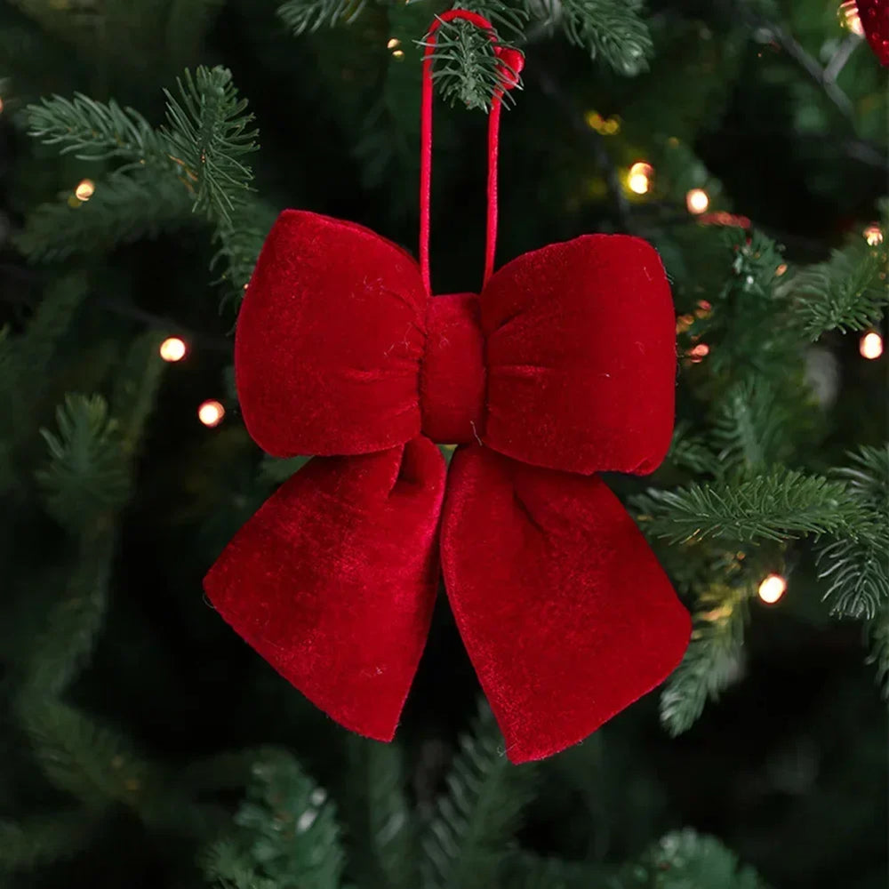 Red Velvet Christmas Ribbon – Elegant Wired Ribbon for Tree and Gifts