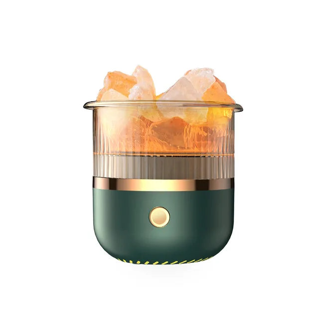 Salt Crystal Aroma Diffuser – 160ml Tank, 6 LED Colors & Ultrasonic Whisper-Quiet
