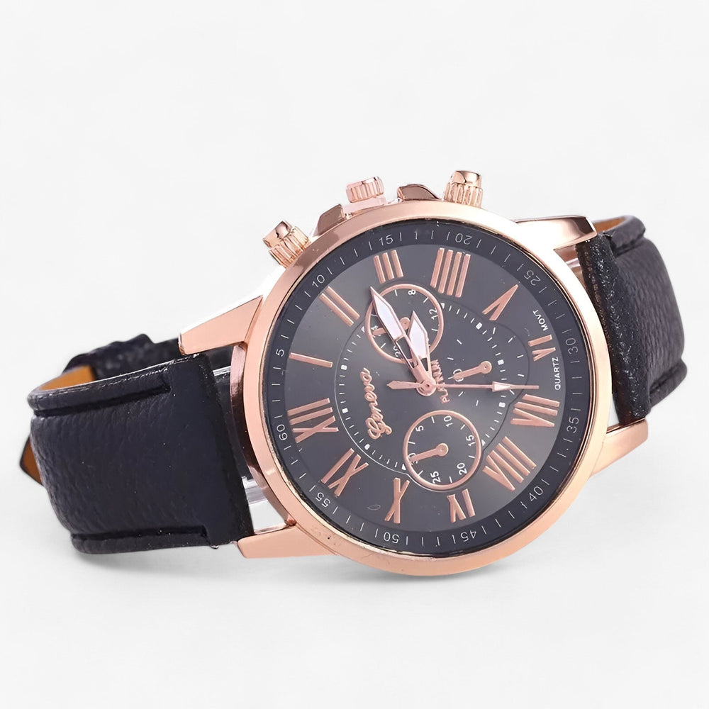 Camille – Luxurious Waterproof Women's Watch with Leather Strap