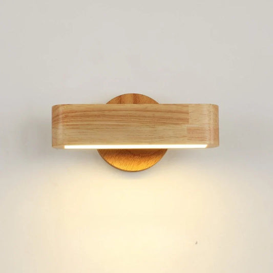 Wall Lamp – Rotating Design, Solid Wood & Aluminium Build