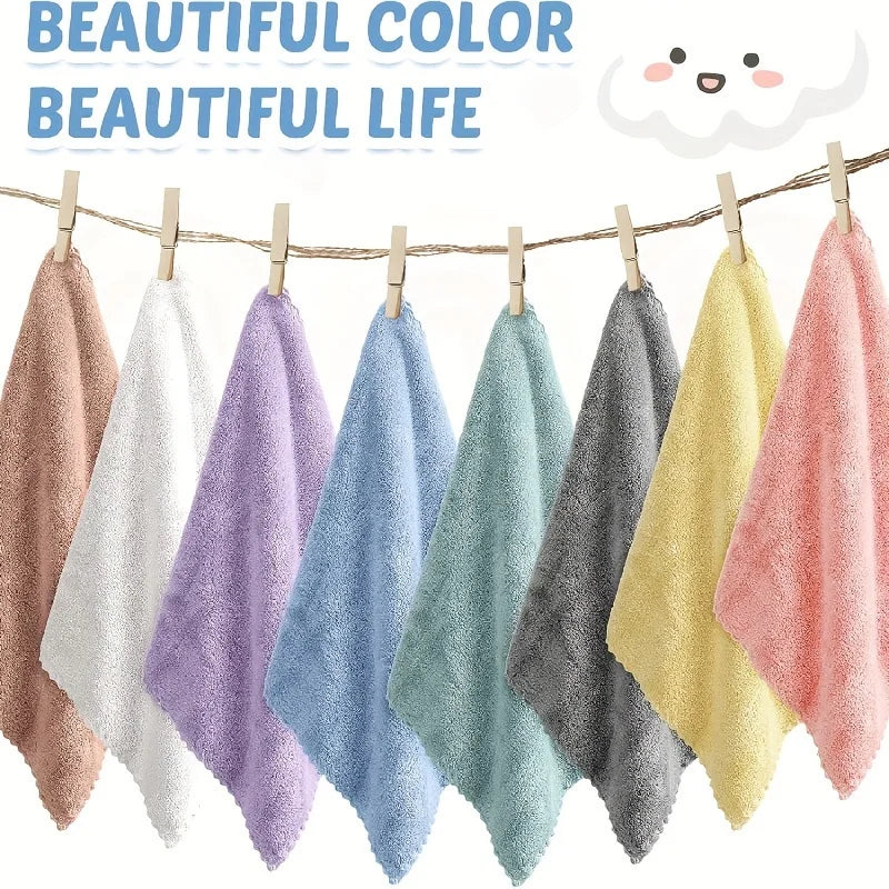 20-Piece Washcloth Set – Soft Polyester, Quick-Dry & 24x24cm Face Cloths