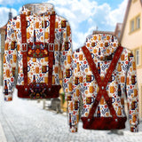 3D Bavarian Hoodie with Beer Mug Print – ProstZeit Oktoberfest 2025