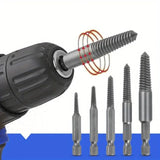 Screw Extractor Set – 10-Piece, Left-Hand Thread & Hardened Steel Hex Shank