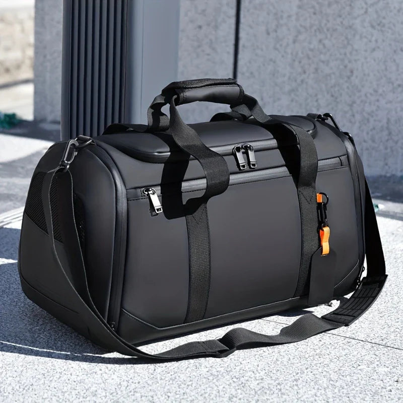 Men's Travel Duffel Bag – Water-Resistant, Multi-Pocket & Detachable Strap
