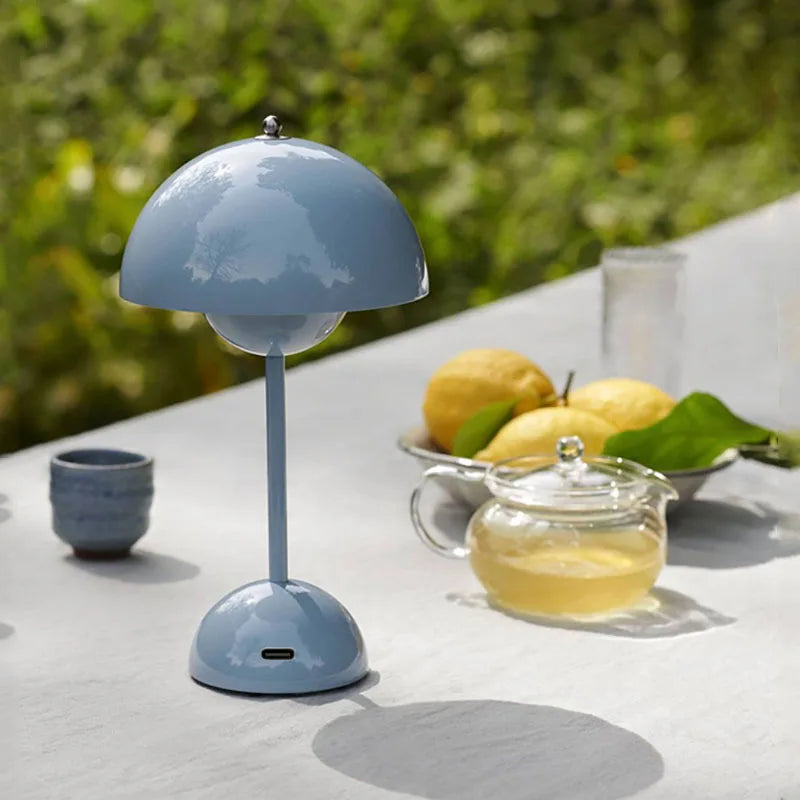 Dimmbare Akku LED-Tischlampe im Pilzdesign – Stilvolle, tragbare Beleuchtung für jeden Raum